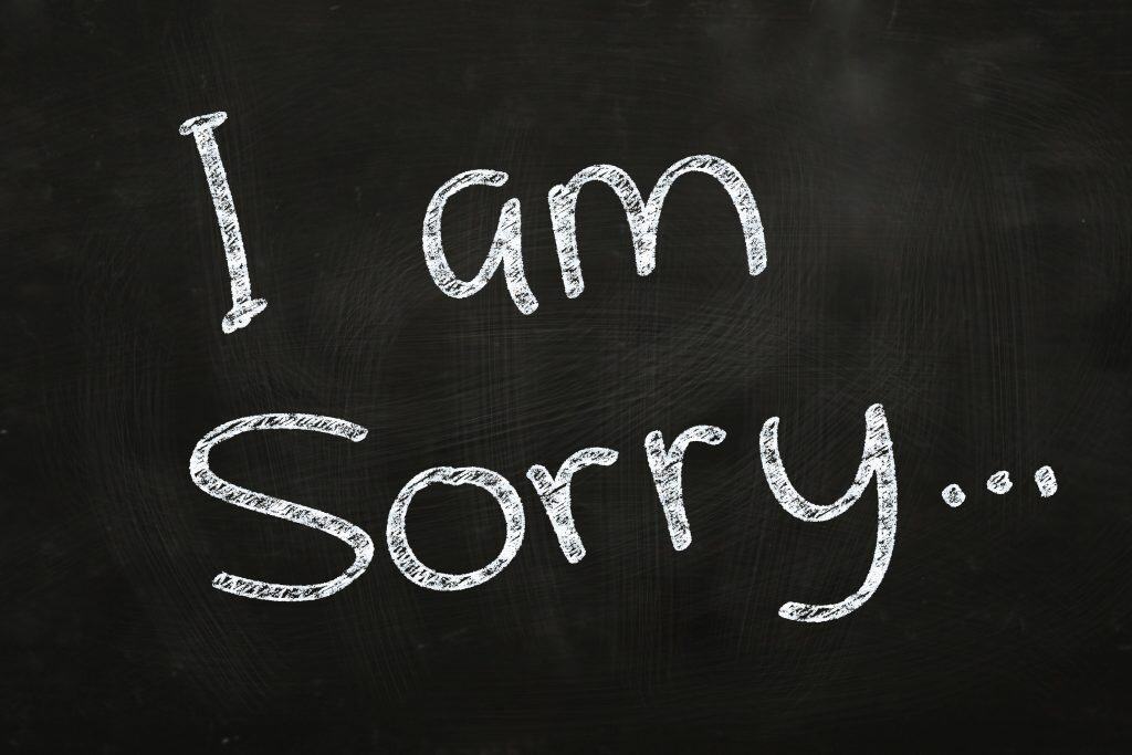 The bbc, the royal family and m&s: a year of crisis for british institutions 2 I am sorry written on a blackboard