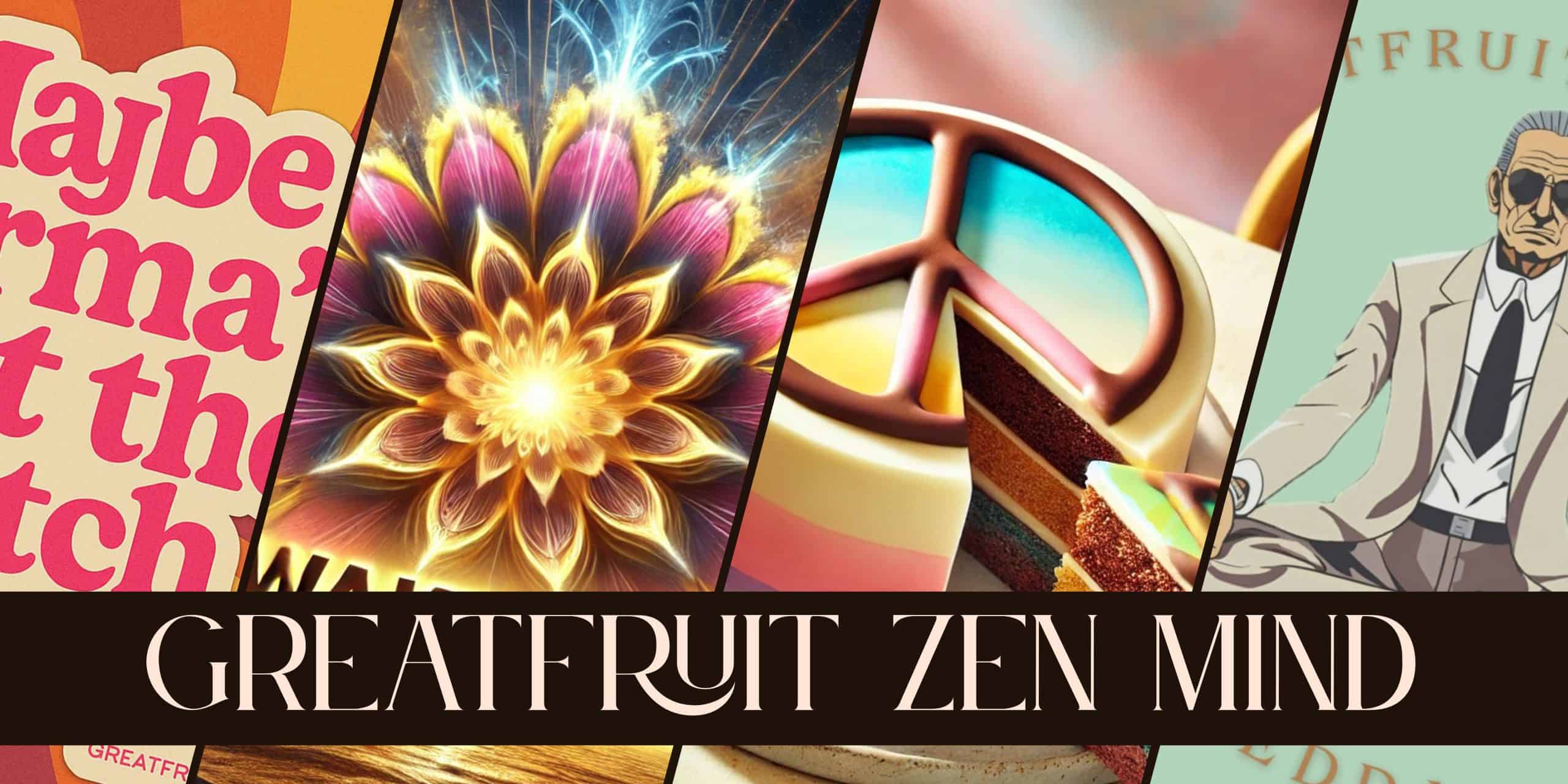 Banner image for the Greatfruit Zen Mind Store featuring a variety of product images side by side.