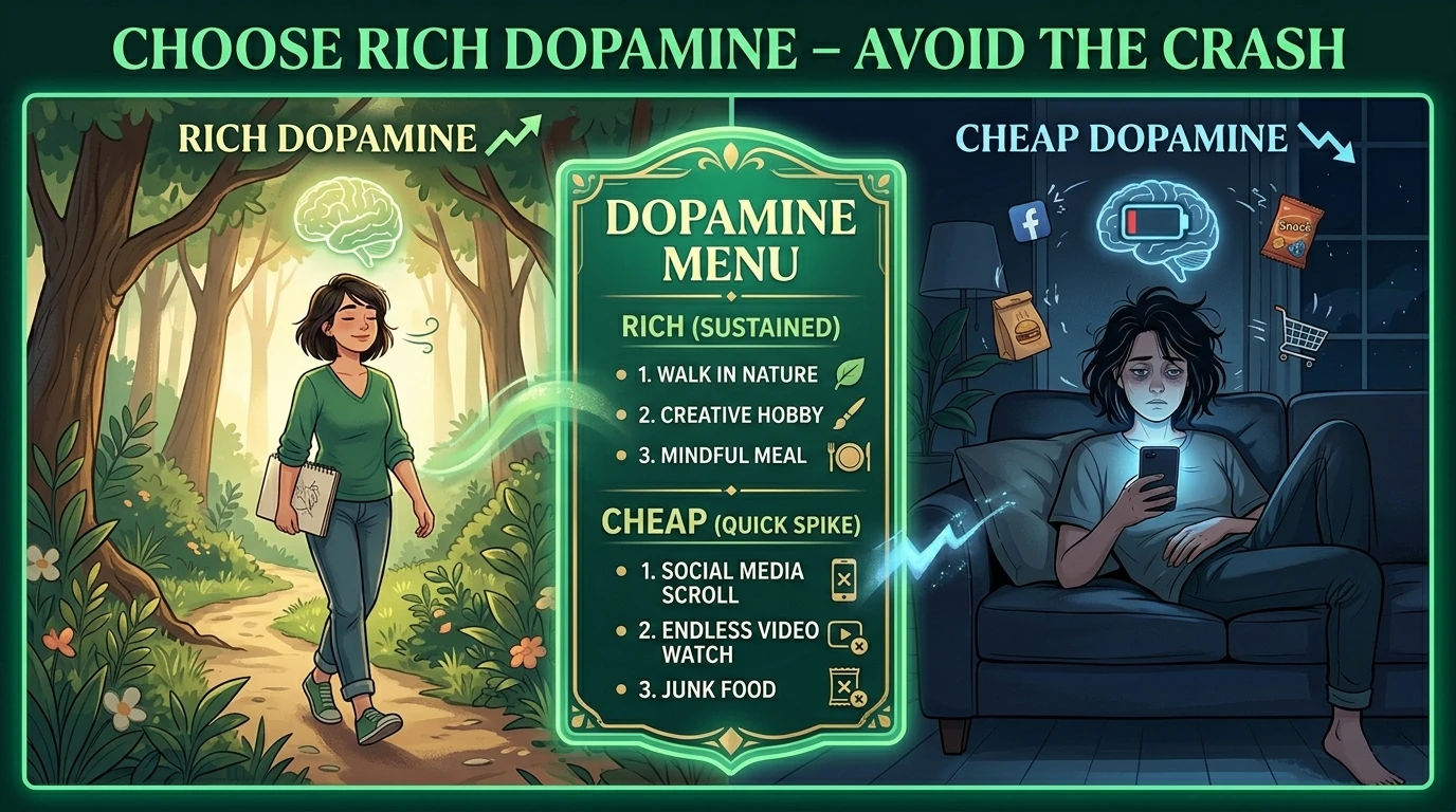 Green Calm Vibes gemini-1777393302371 How to Build Your Own 'Dopamine Menu' to Boost Focus and Avoid Burnout + Free Download Dopamine Menu Template (Printable US Letter & A4)  