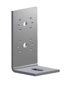 L-bracket for GroundPlug® Twister™ M24/50mm anchoring system.