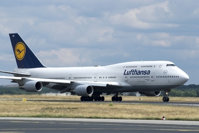 Lufthansa Business Class cabin view