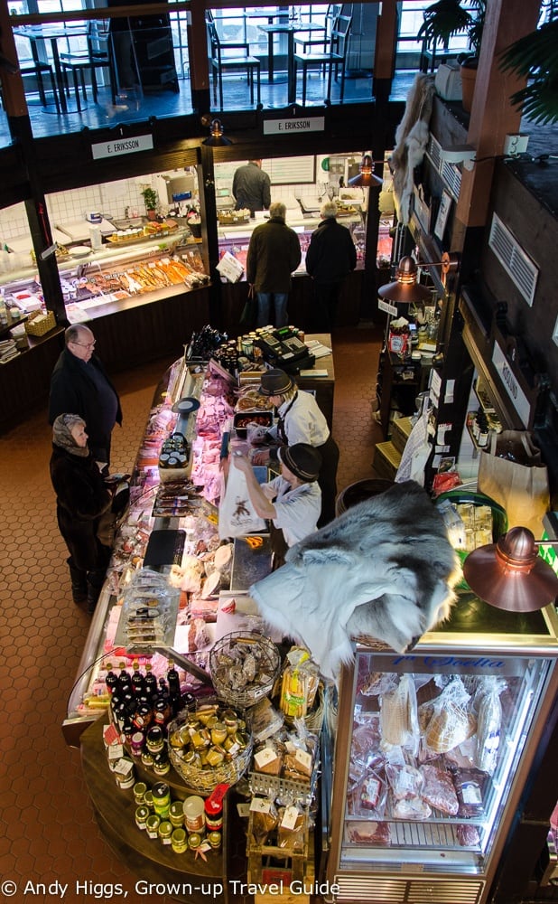 Hietalahti Market Hall from balcony portrait