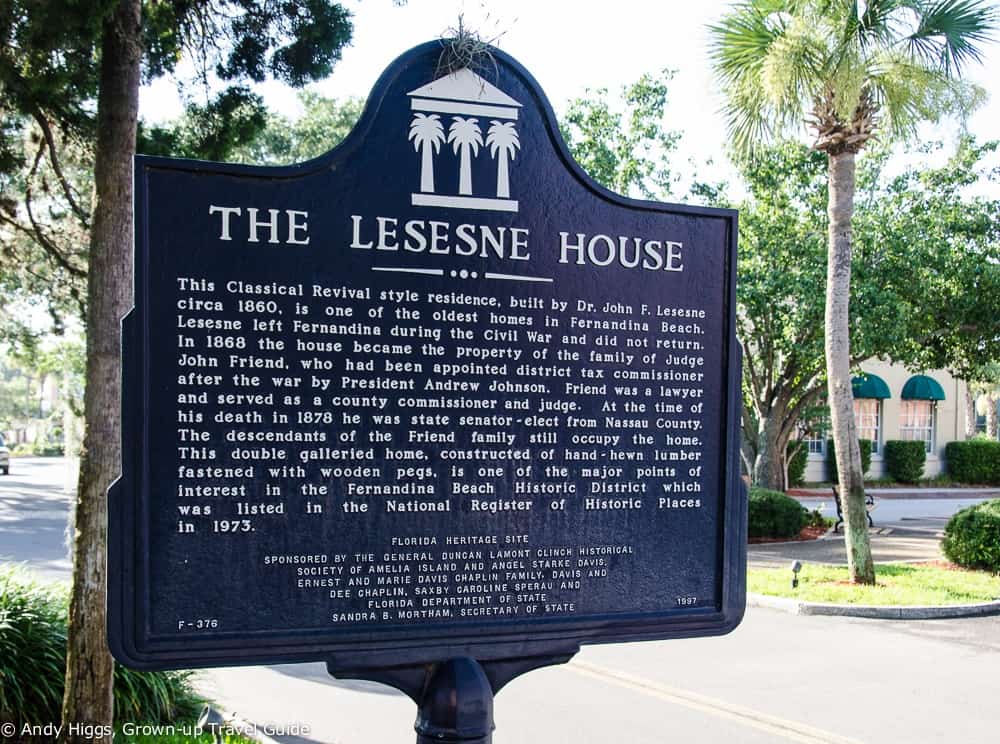 Fernandina Beach, Lesesne House sign