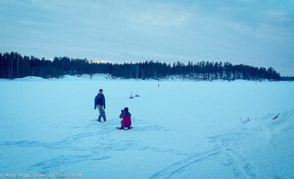 Niinisaari snow shoeing photo op