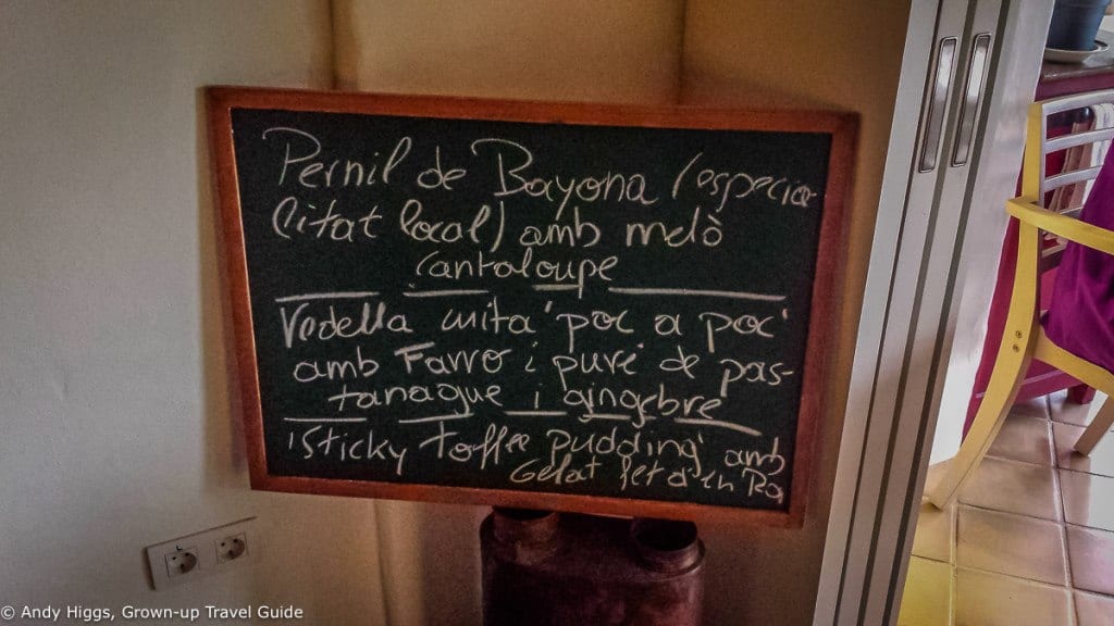 La Rectoria menu 1