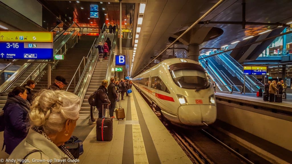 ICE arriving Berlin Hauptbahnhof