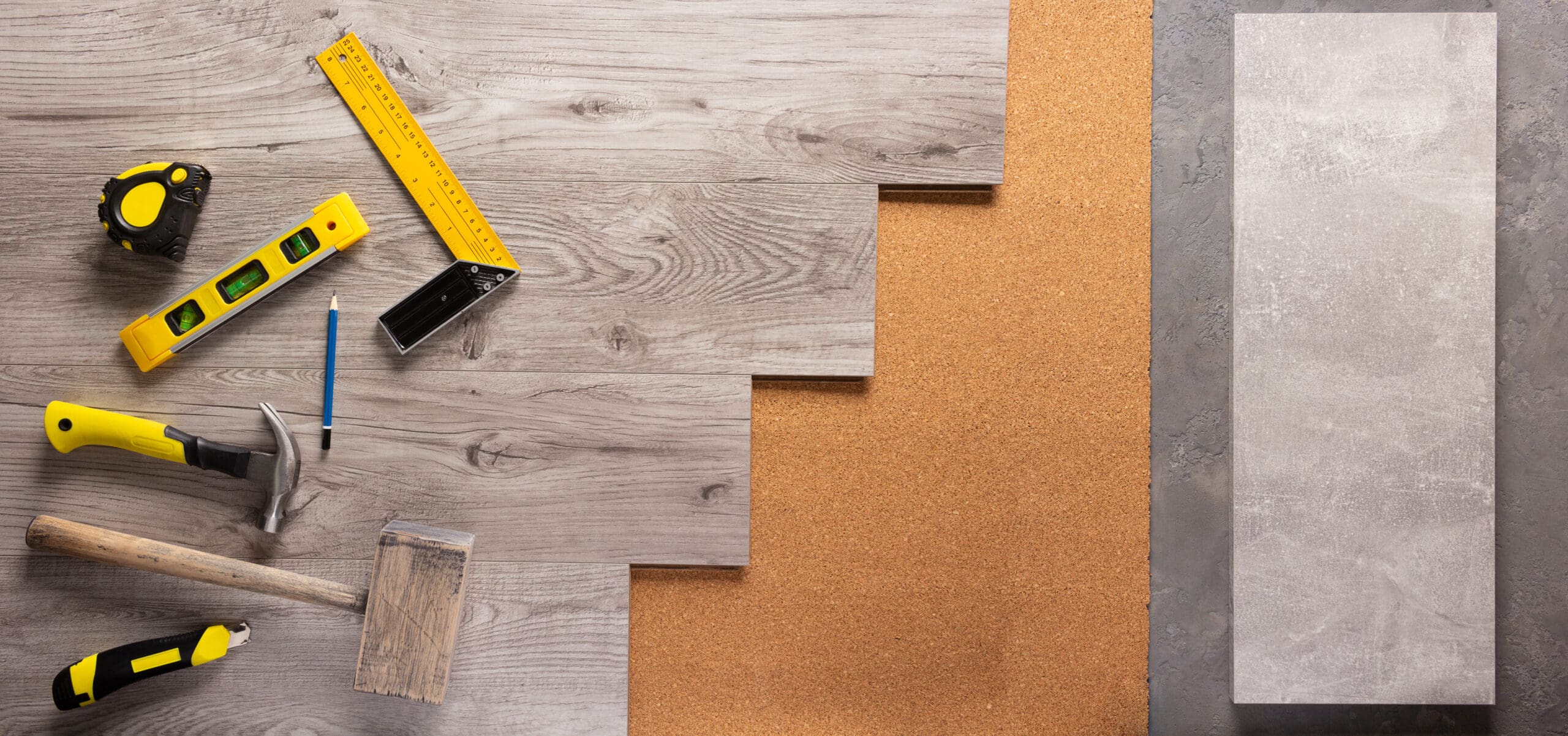 Tools and flooring materials for home renovation
