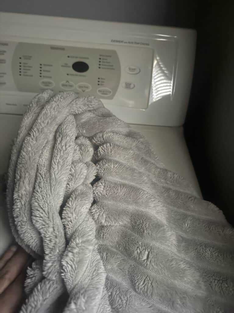a dog blanket with a dryer