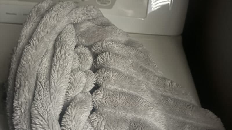 a dog blanket with a dryer