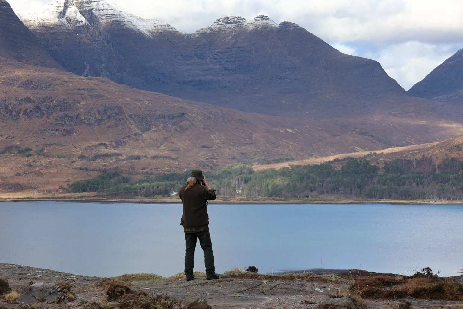 Photographer at work Loch Torridon