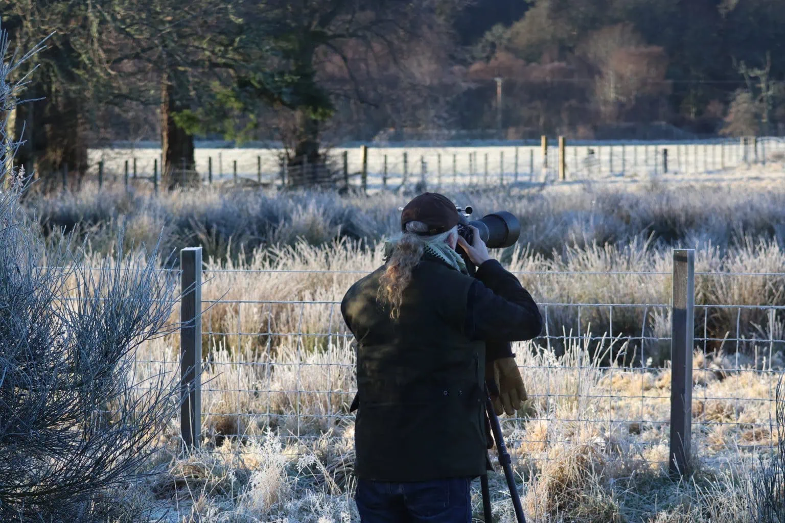 Photographer at work on a cold snowy day