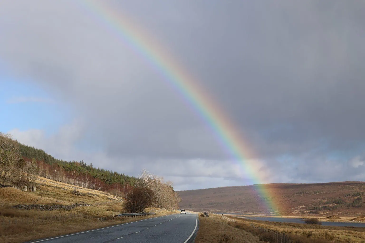Rainbow over the A832 - NC500