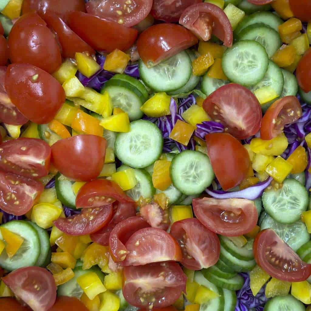 a colorful image with fresh vegetables