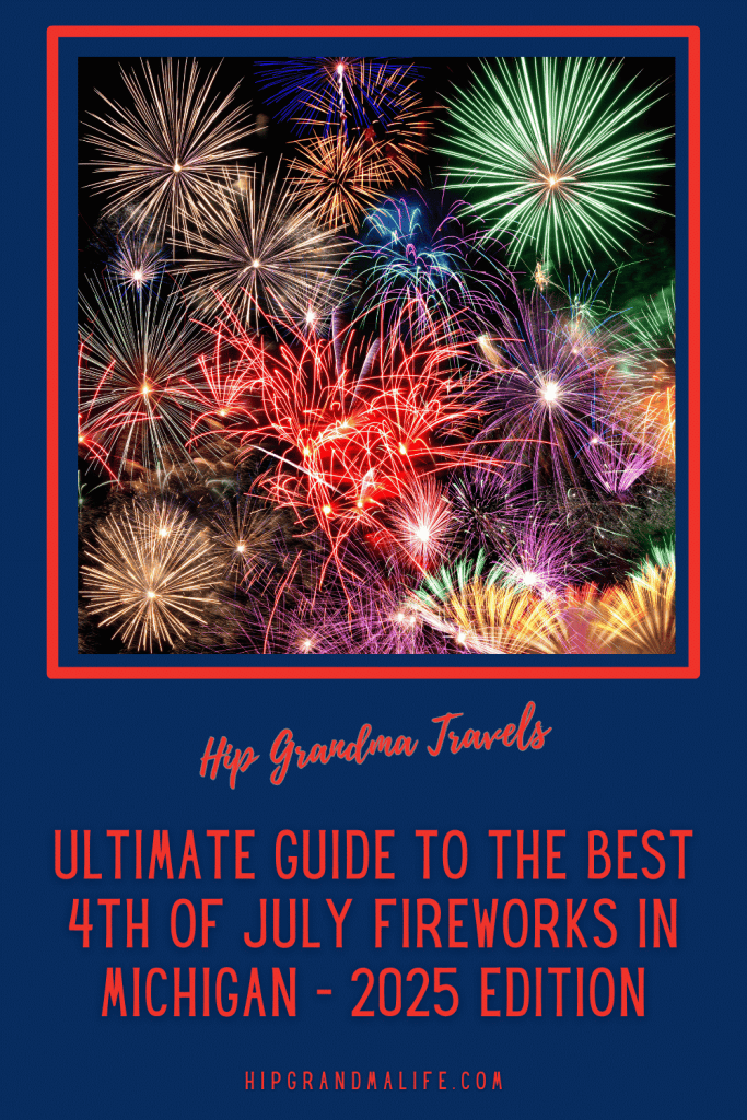 Colorful Fourth of July fireworks display over Michigan for a festive Independence Day celebration.