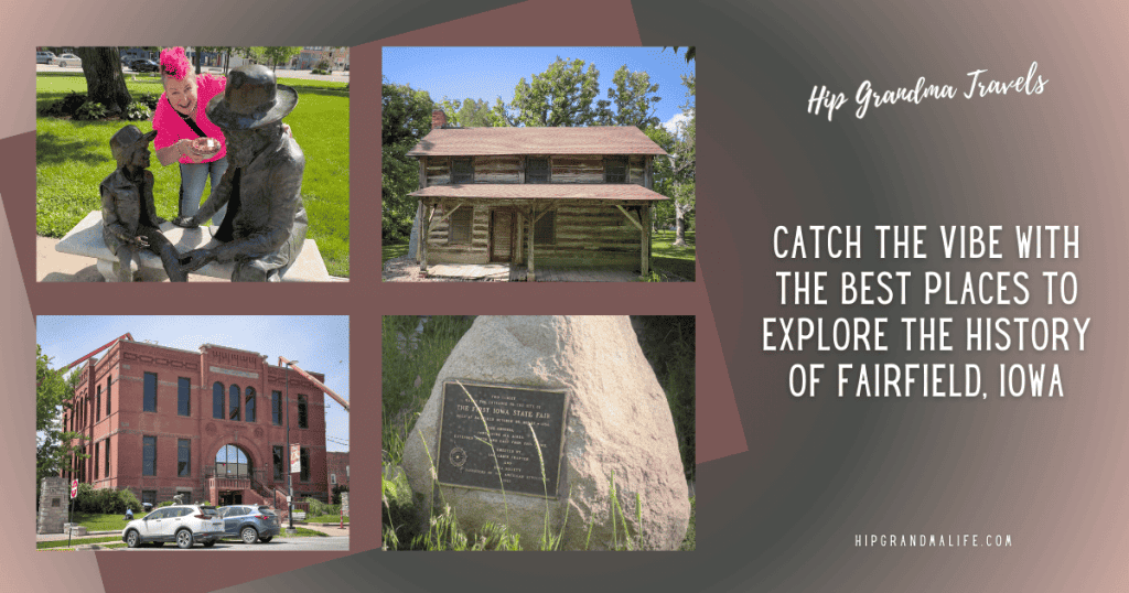 Vintage pioneer statues and historical landmarks in Fairfield, Iowa, capturing local culture and history. Explore the best places to visit and learn about Fairfield's rich heritage.