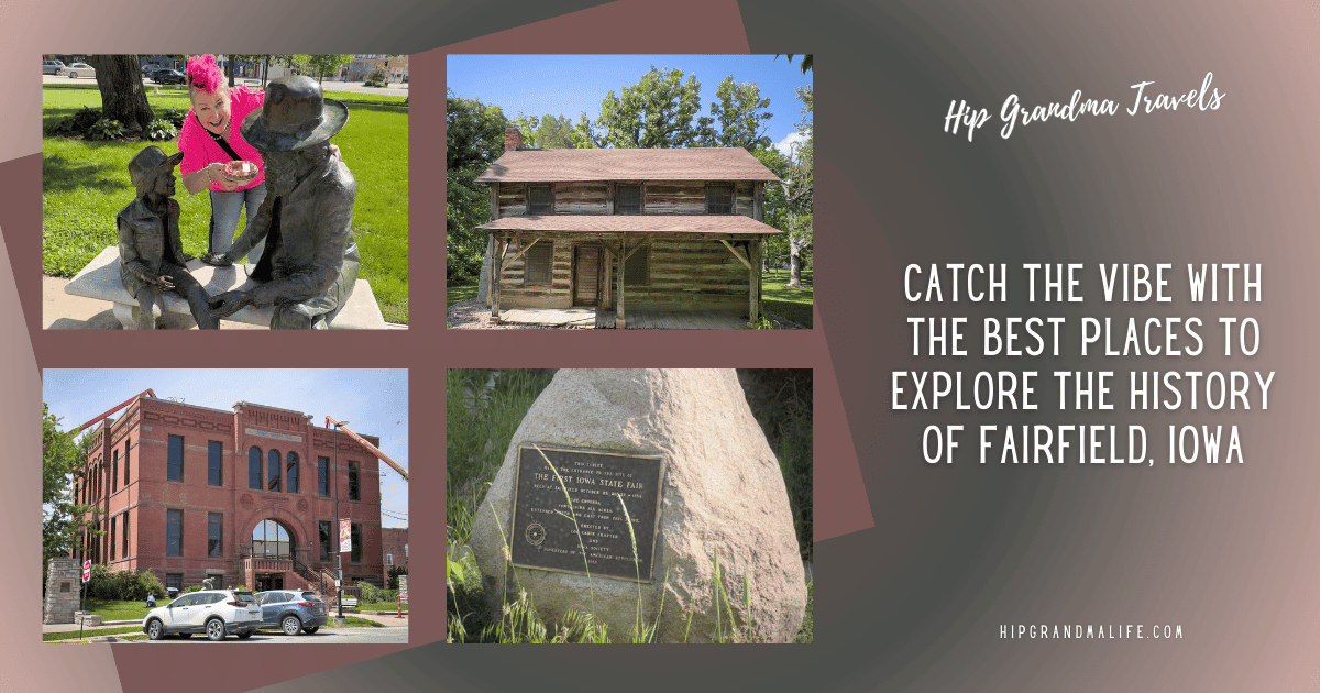 Vintage pioneer statues and historical landmarks in Fairfield, Iowa, capturing local culture and history. Explore the best places to visit and learn about Fairfield's rich heritage.