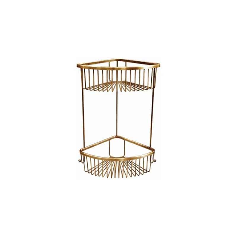 סבונייה רשת פינתית במידות 22x22x38 ס"מ - סבונייה פינתית לאחסון מוצרי רחצה במקלחון