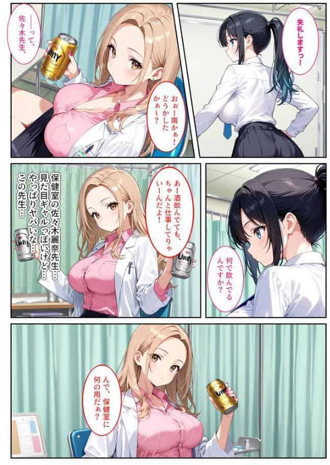 快楽に目覚めた無垢な爆乳風紀委員長とドMなギャル保健医に射●管理されています！ モザイク版