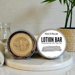 Fragrance Free Solid Lotion Bar by Hive & Holler