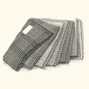 Fabric swatches for upholstery and design projects.
