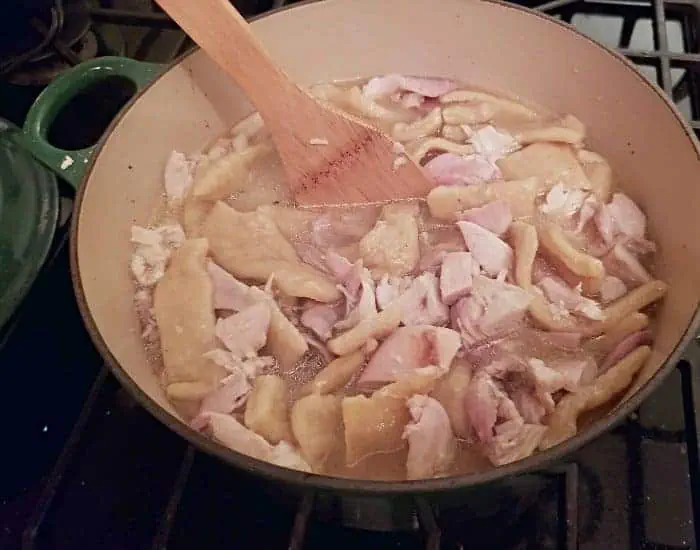 Chicken and dumplings pot