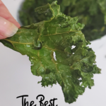 Showing off a crispy kale chip