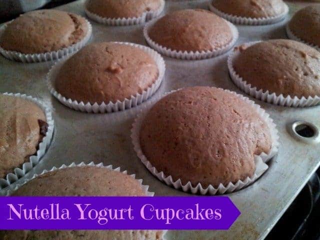 Baked Nutella Yogurt Cupcakes