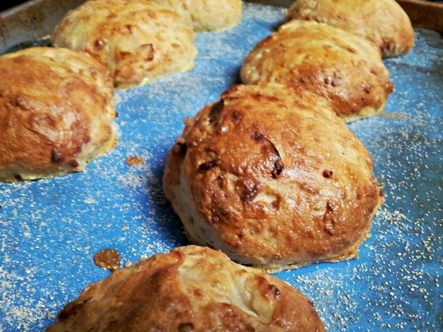 Gorgeous goat cheese and caramelized onion rolls fresh from the oven