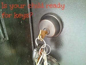 House keys in a lock