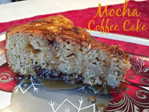 This mocha coffee cake recipe is perfect for your next brunch. Enjoy this delicious, moist coffee cake with friends and family. It's easy to make a homemade coffee cake, and this recipe is the best! #coffeecake #mocha #easyrecipes #brunch