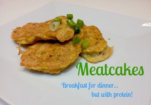 Meatcakes recipe gives you a great alternative to breakfast for dinner. #Glutenfree and healthy, with lots of protein!