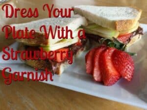 How to make a strawberry garnish