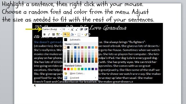 How to Stylize your sentences