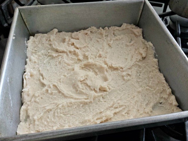Lemon squares ready to bake
