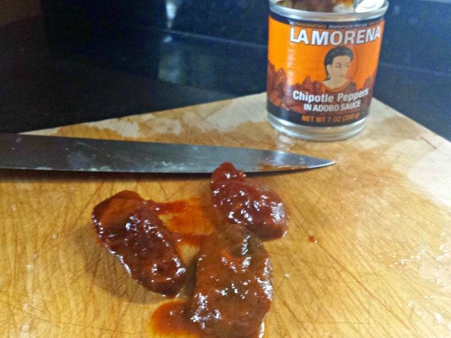 Sliced lLa Morena chipotle peppers