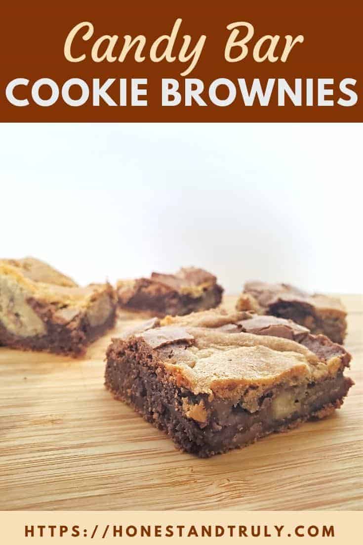 Delicious candy bar cookie brownies