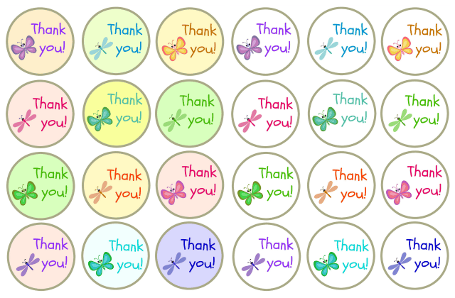 Thank you gift tag collage