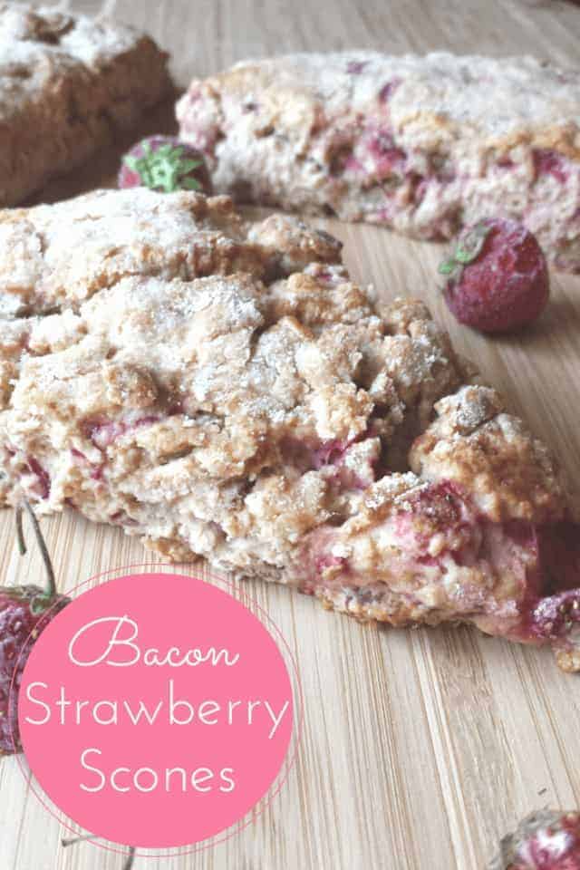 Strawberry Bacon Scones recipe for a unique savory breakfast idea