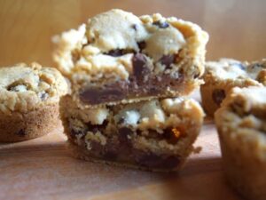 giant candy bar stuffed cookies