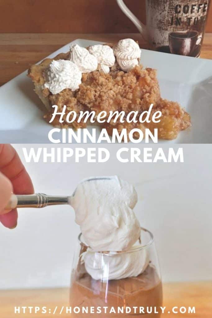 Delicious homemade cinnamon whipped cream