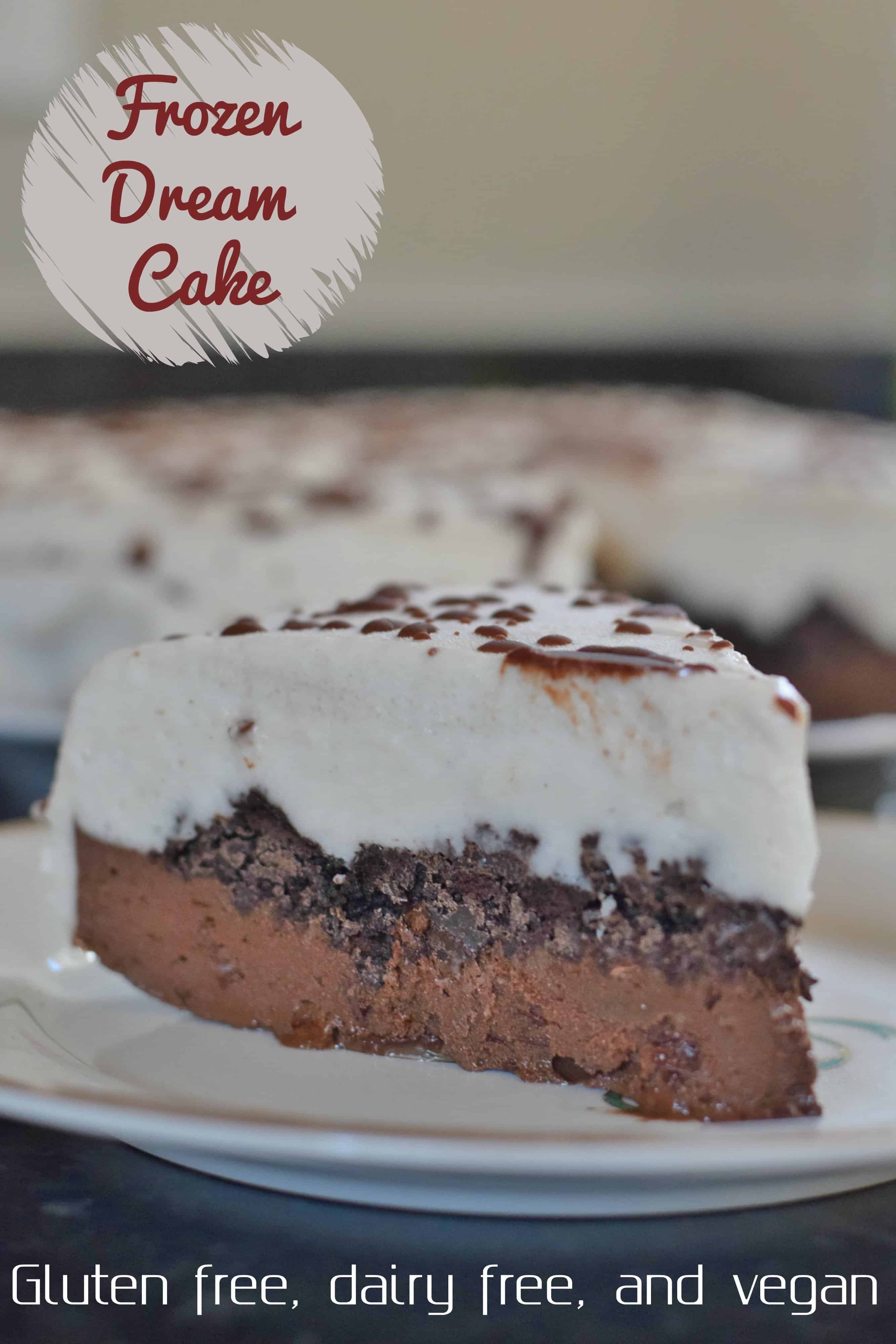 Frozen dream cake gluten free dairy free vegan ice cream cake recipe
