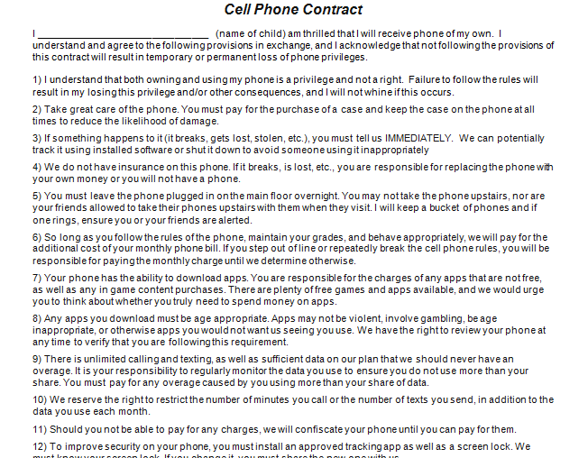 Kid Cell Phone Template