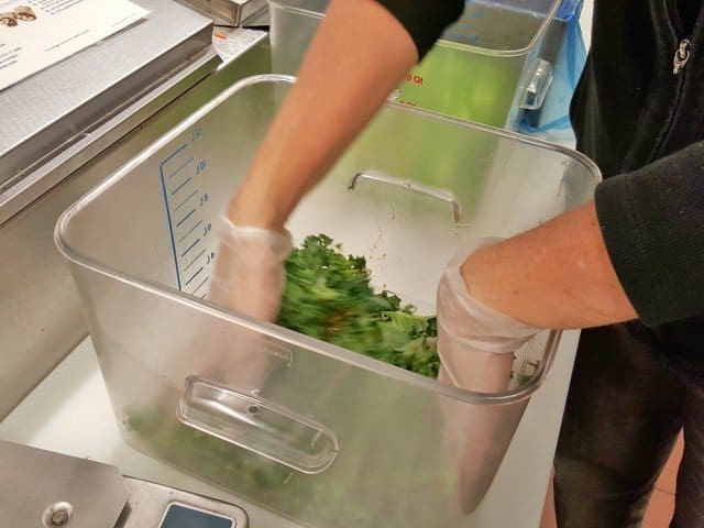 Stirring the new Chick-fil-A Superfood Salad