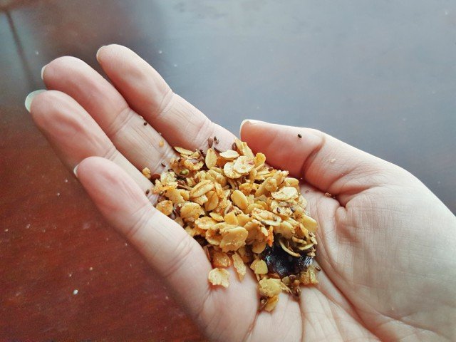 Enjoy homemade granola by the handful