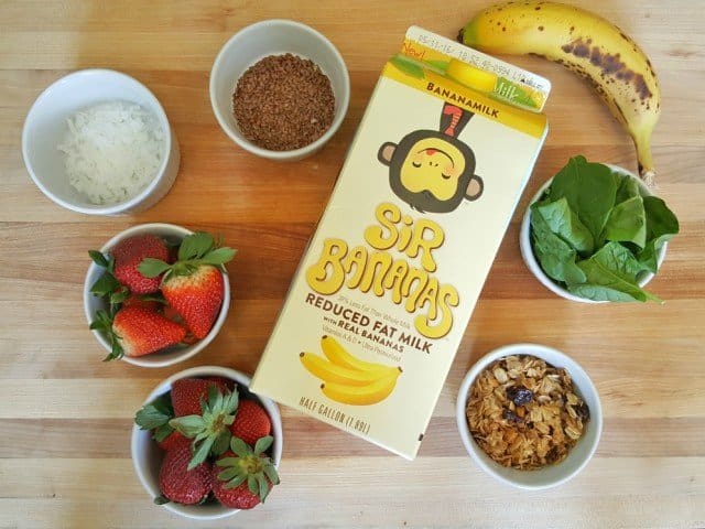 Ingredients for delicious protein power smoothie