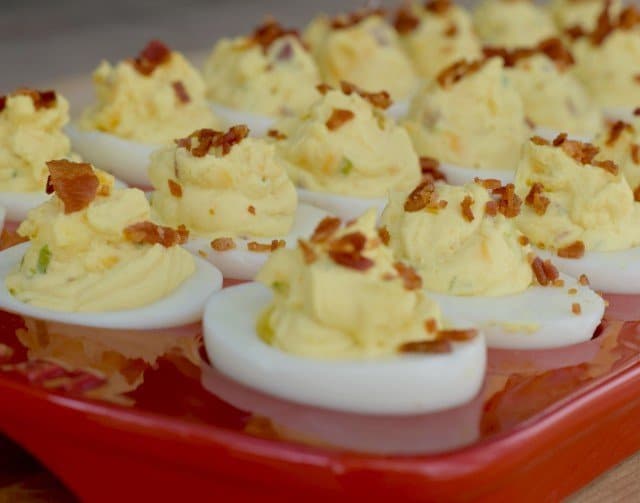 Delicious and easy bacon deviled eggs