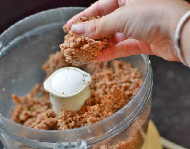 Process until the mixture comes together when you gather it