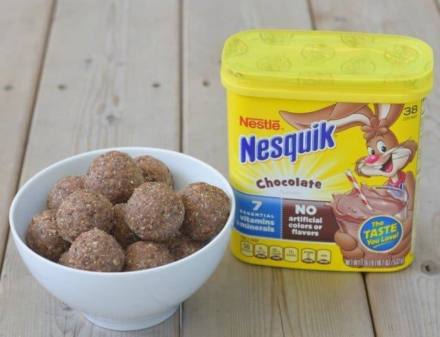 Yummy protein energy bites with Nesquik