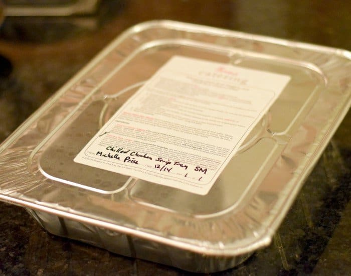 Chick fil a Chicken strips catering tray packaging