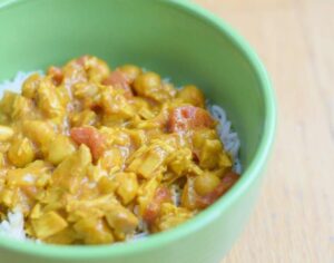 Homemade chickpea chicken curry recipe